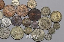 New Zealand Super Coin Collection With Many Silver High Grade B84 #50zg45