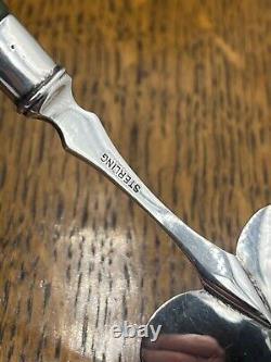 New Zealand sterling silver & jade jam preserve spoon & butter spreader