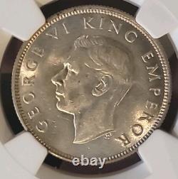 News Zealand 1944 Florin Rare Superb Gem KeyDate Low Mtg NGC 62PQ LJ