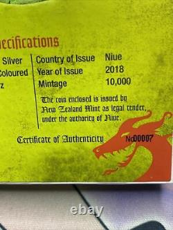 Niue -2018- 1 OZ Silver Proof Coin- Disney Villains Maleficent #7/10000