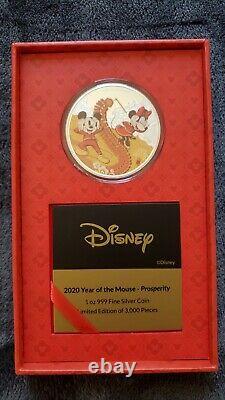 Niue 2020 Year of the Mouse Prosperity Mickey Disney -silver coin 999 1 oz