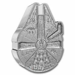 Niue -2021 1 OZ Silver Proof Star Wars Millennium Falcon Shaped Coin