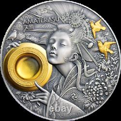 Niue 2021 Divine Faces Of The Sun Amaterasu $5 silver coin 3 oz