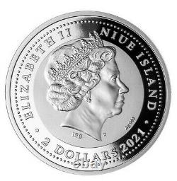 Niue 2021 Griffin $2 silver coin 1 oz