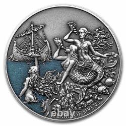 Niue 2022 Mythical Creatures Island of Sirens $5 silver coin 2 oz