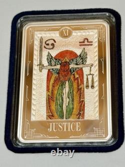 Niue New Zealand NZ Mint Tarot Cards #11 XI Justice 1 oz Silver Coin