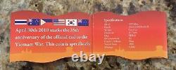 Niue Vietnam Safe Conduct Pass 2010 Gilded $2 Silver Coin