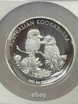 Perth Mint 2013 Australia $1 Kookaburra High Relief Proof 1oz Silver NGC PF69