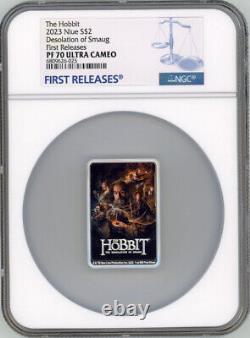 Pop 2 THE Hobbit The Desolation of Smug Poster 1 oz Silver Coin NGC PF70 FR