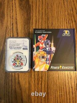 Power Rangers 30th Anniversary 1oz Silver Coin Ngc Pf70 First Release