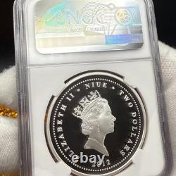 Proof 2012 NIUE Silver S$2 Feng Shui Koi Fish Colorized PF70UC 1 of 84 Mint