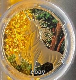 Proof 2014 $5 Tokelau Island Unicorn Colorized PCGS FS PR70DCAM 1 of 15 Spotless