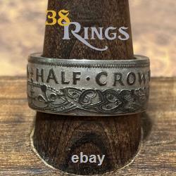 RARE 50% SILVER New Zealand Half Crown COIN RING SIZES 5-12 Handmade USA Oceania