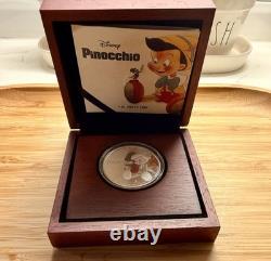 Rare Disney Pinocchio 1 oz Silver Proof Coin New Zealand Mint 2018