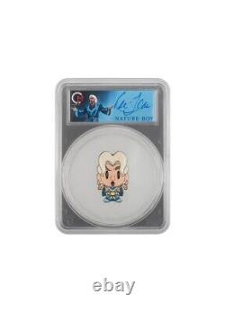 Ric Flair 2023 Blue Robe Chibi 2oz Silver Autographed Label