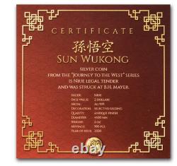 SUN WUKONG JOURNEY TO THE WEST 2020 NIUE 2oz SILVER COIN NGC 70 FIRST RELEASES