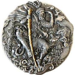 SUN WUKONG MONKEY KING JOURNEY TO THE WEST 2020 NIUE 2oz SILVER COIN