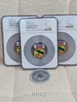 SUPERMAN! New Zealand Mint Action Comics #1 2022 1 oz. 999 PF70 ULTRA Cameo Coin