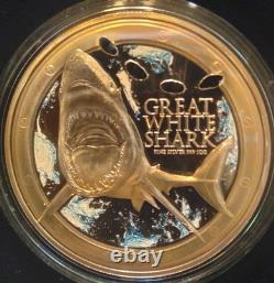Shark Week - 1 oz Silver New Zealand Mint - 2012 Great White Shark OGP with COA