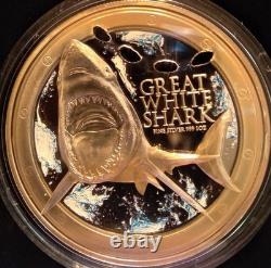 Shark Week - 1 oz Silver New Zealand Mint - 2012 Great White Shark OGP with COA