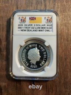 Silver 2020 Rare 2 Dollar. 999 1 Troy Oz. New Zealand Minted Island Of Nuie
