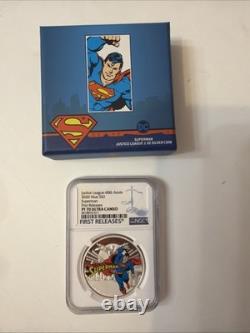 Silver 2020 Superman Niue 1 Oz 999 Colorized Pf70 UC 1 of 18 Top Pop 60th Annive