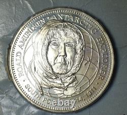 Solid Silver New Zealand Museum Canterbury South Pole Diamond Anniversary Coin