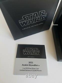 Star Wars 2021 Anakin Skywalker 1 Oz Silver Coin New Zealand