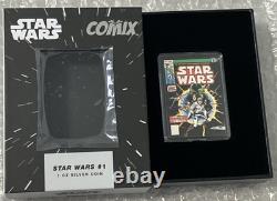 Star Wars 2024 Niue 1 oz Colored Bar Pure Silver Disney Comix New Zealand Mint