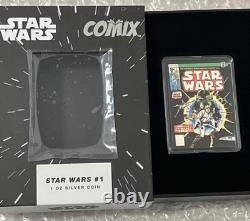 Star Wars 2024 Niue 1 oz Colored Bar Pure Silver Disney Comix New Zealand Mint