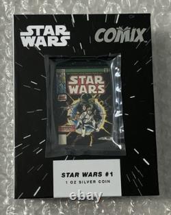 Star Wars 2024 Niue 1 oz Colored Bar Pure Silver Disney Comix New Zealand Mint
