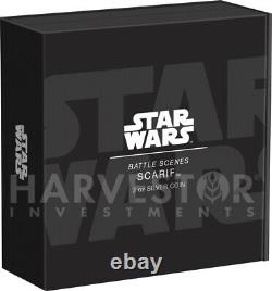 Star Wars Battle Scenes Scarif 3 Oz. Silver Coin Ngc Pf70 First Release