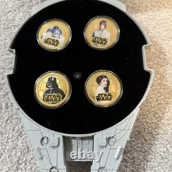 Star Wars Millennium Falcon Fine Silver Coin Set from New Zealand Mint New