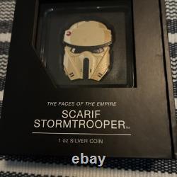 Star Wars Scarif Stormtrooper 1 oz. 999 Silver Coin New Zealand Mint Niue COA