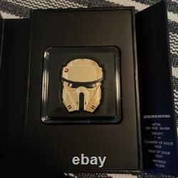 Star Wars Scarif Stormtrooper 1 oz. 999 Silver Coin New Zealand Mint Niue COA