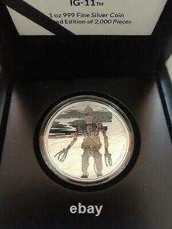 Star Wars The Mandalorian IG-11 Silver Coin New Zealand
