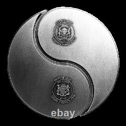 Tchad 2021 Eternal Bond Chinese Dragon and Phoenix -Set 2 x silver coin 2oz