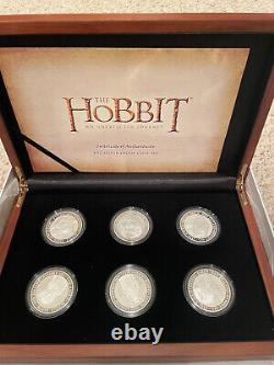 The Hobbit An Unexpected Journey, 2012 New Zealand, $1, 6oz Silver Coin Set