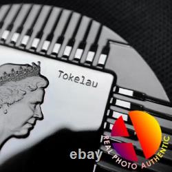 Tokelau 3 oz ROBOTS V1 NEXT EVOLUTION Love $20 Silver Coin 2021 Obsidian Proof