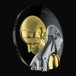 Tokelau 3 oz ROBOTS V1 NEXT EVOLUTION Love $20 Silver Coin 2021 Obsidian Proof