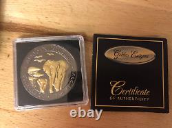 Twilight Collection African wild life Elephant 2015 proof coin. 999 fine silver