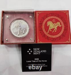 1 oz Année du Cheval 2026 Argent Coloré Lunaire Niue Nouvelle-Zélande