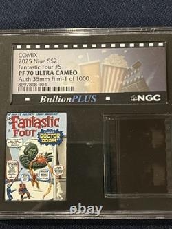 1 oz Argent Dr. Doom Fantastic Four 2025 Niue Comix NGC PF 70 Cellule de film