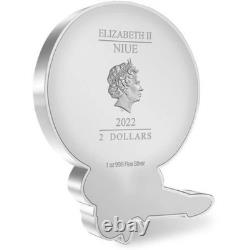 1 oz argent 2022 Monnaie de Nouvelle-Zélande Niue Guerriers de l'Histoire Ninja Chibi coloré