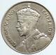 1934 Nouvelle Zelande Sous Le Royaume-uni George V Old Argent 1/2 Crown Coin Shield I96667