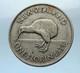 1934 Nouvelle-z&eacute;lande Sous Le Roi Britannique George V Pi&egrave;ce De Florin En Argent Avec Oiseau Kiwi I68511