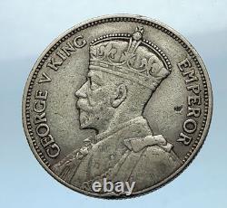1934 Nouvelle-Zélande sous le roi britannique George V pièce de florin en argent avec oiseau kiwi i68511