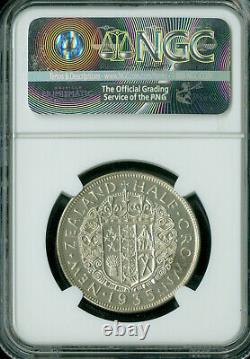 1935 Nouvelle-Zélande Demi-Couronne Ngc Mac Pr64 8perls Très Rare