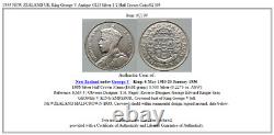 1935 Nouvelle Zelande Royaume-uni George V Antique Old Silver 1/2 Half Crown Coin I92109