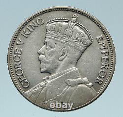 1935 Nouvelle Zelande Sous Le Royaume-uni George V Argent Florin Coin W Kiwi Bird I82740